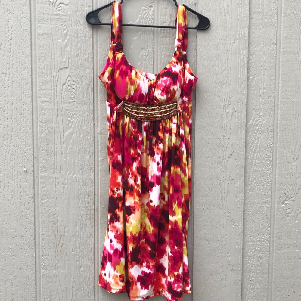 Bisou Bisou | watercolor painted colorful dress